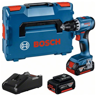 Bosch Akku-Bohrschrauber GSR 18V-45, incl. 2x Akku GBA 3 Ah, Ladegerät, L-BOXX