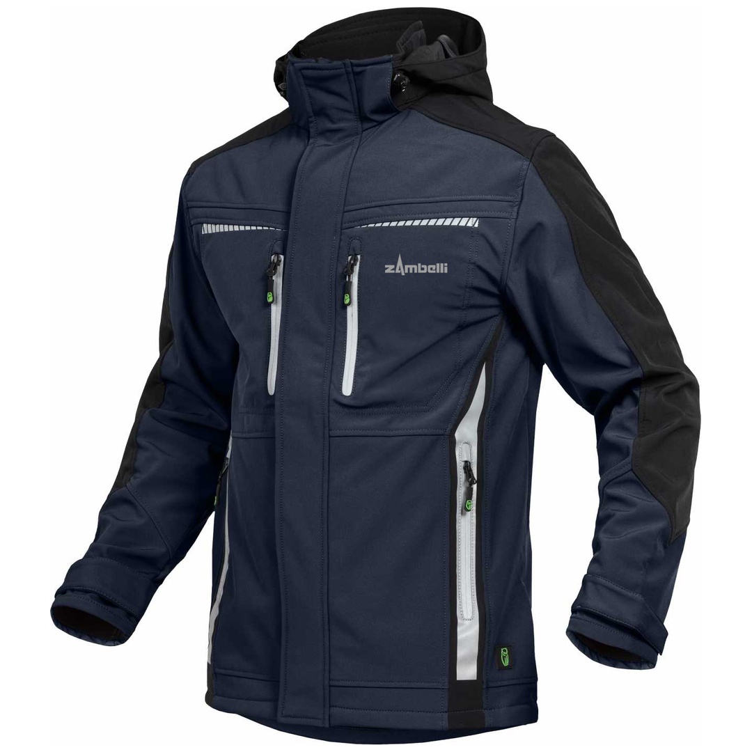 Zambelli- Leibwächter Sommer-Softshelljacke Herren FLEXS Gr. XL marine/schwarz m. Bruststick