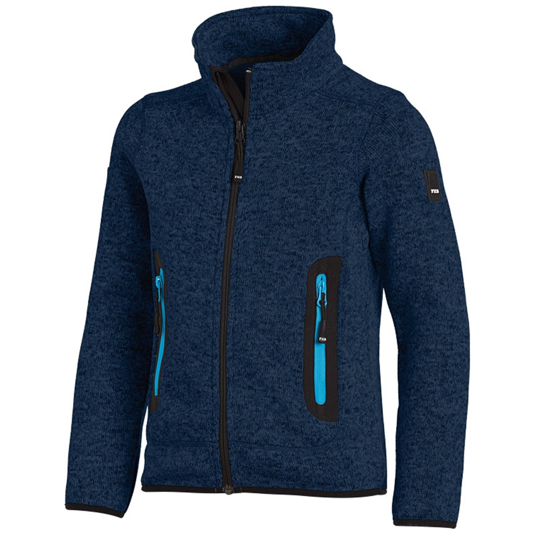 FHB Kinderjacke Strick-Fleece Mats 79598 Gr. 122/128 marine