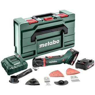 Metabo Akku-Multitool MT 18 LTX Compact, incl. 2x Akku Li-Power 2 Ah, Ladegerät, Zubehör, metaBOX