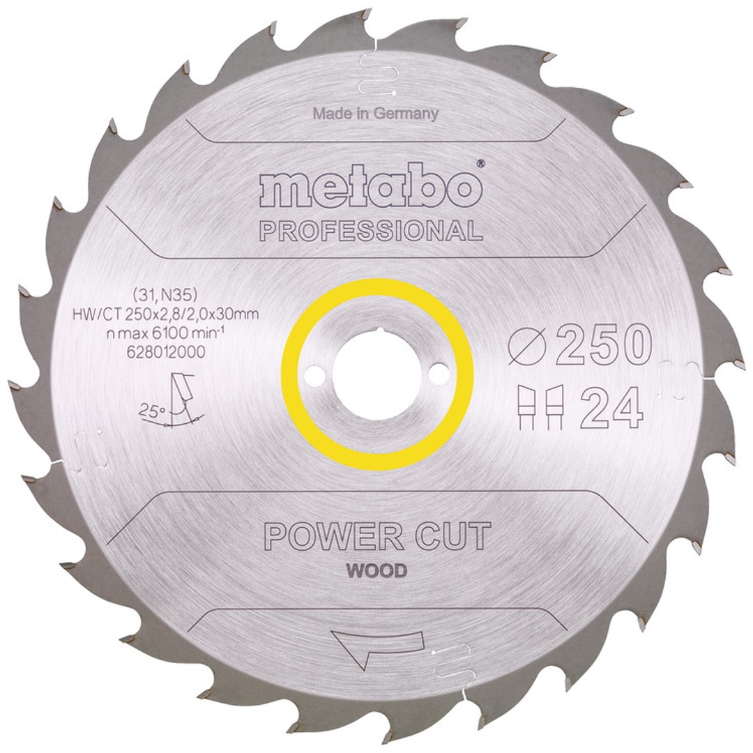 Metabo Sägeblatt power cut wood - professional, 250x30, Z24 WZ 25°