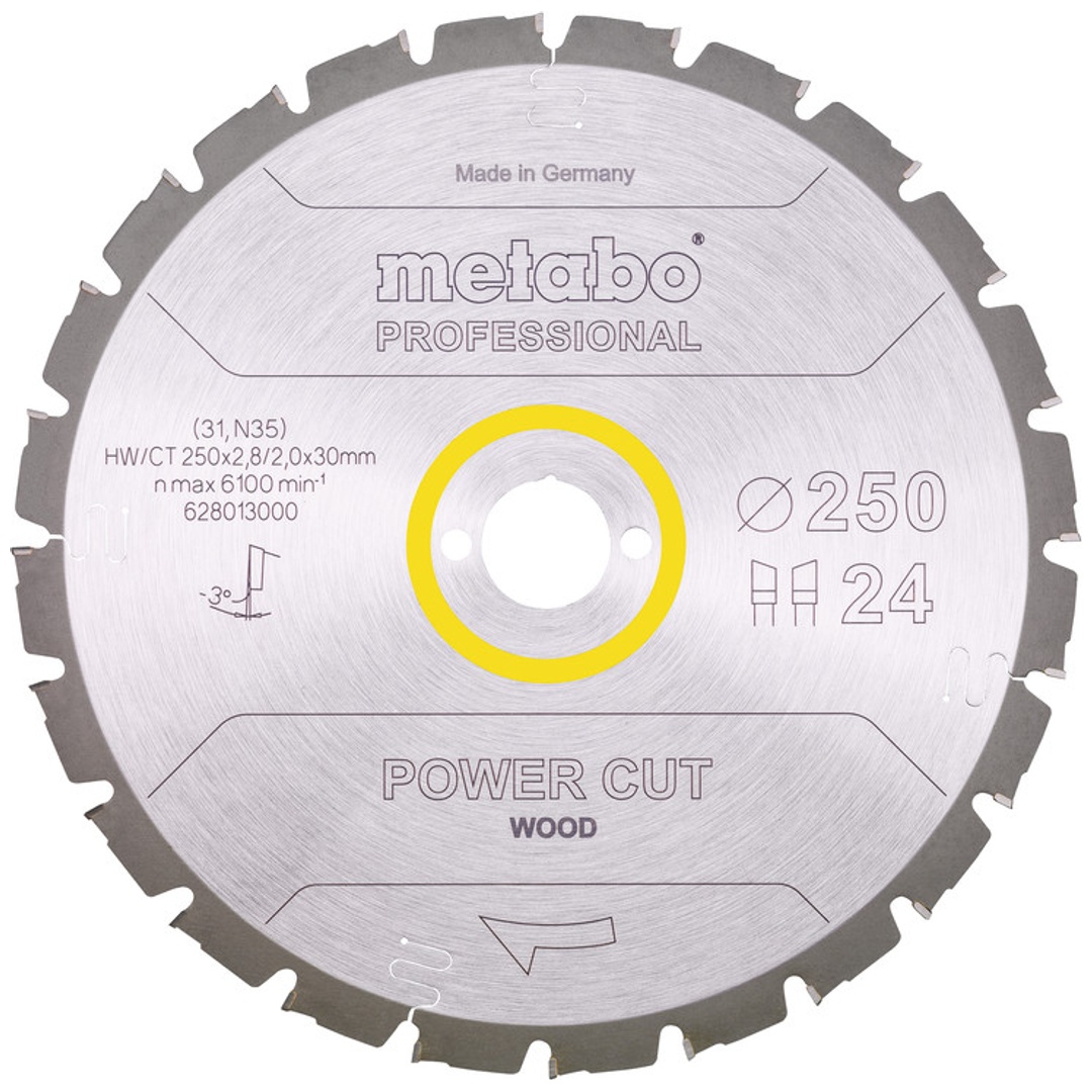 Metabo Sägeblatt power cut wood - professional, 250x30, Z24 WZ 3° neg.