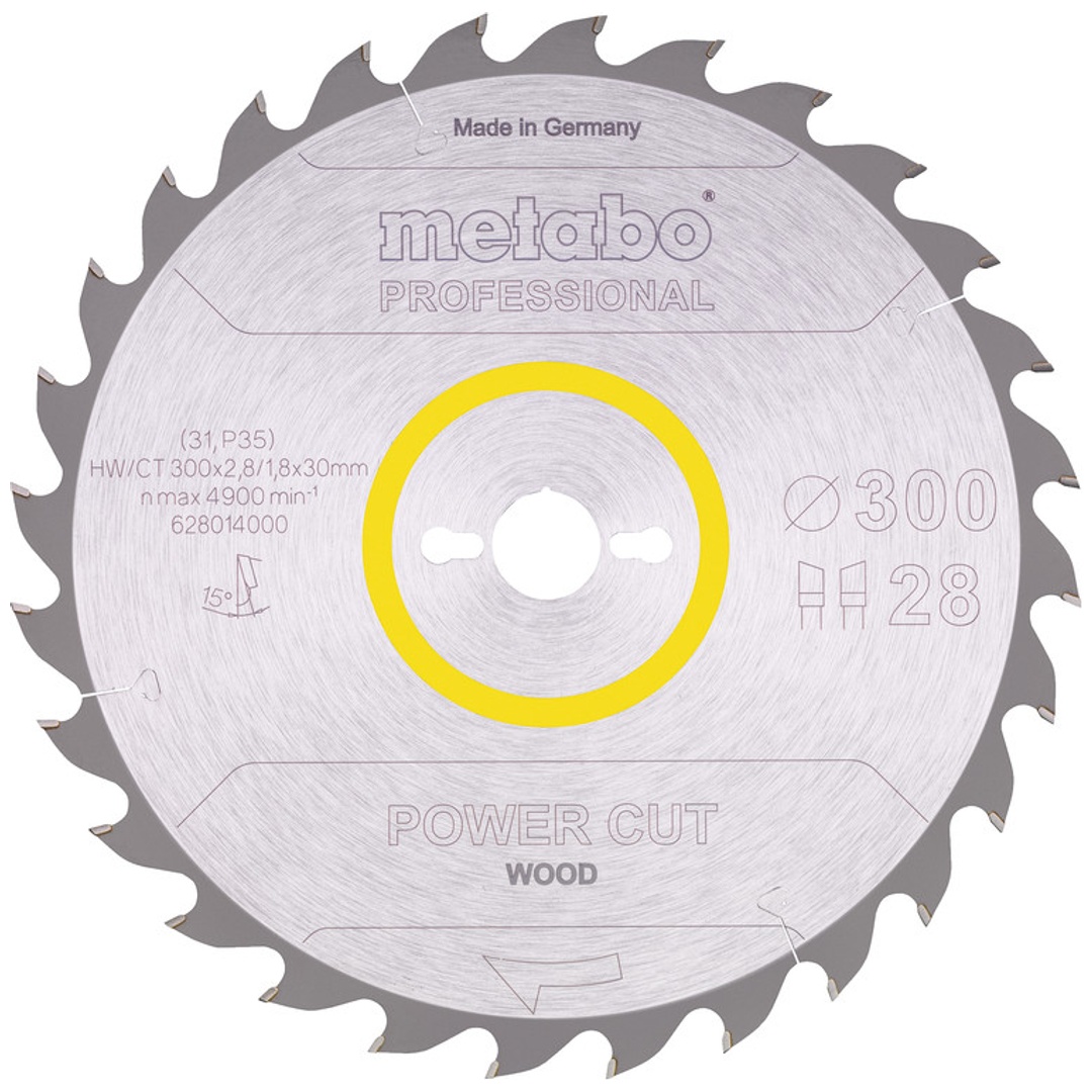 Metabo Sägeblatt power cut wood - professional, 300x30, Z28 WZ 15°