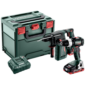 Metabo Akku Combo Set 2.3.6 18 V, BS 18 LT BL + KH 18 LTX BL 24, metaBOX 340