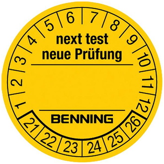 Benning Prüfplaketten D.30mm RL 300St.