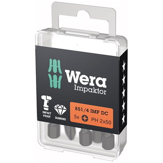 Wera Bit Impaktor 1/4" DIN 3126 E6,3 PH2x50mm 5er Pack