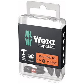 Wera Bit Impaktor 1/4 DIN 3126 C6,3 PH2x25mm 10er Pack