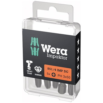 Wera Bit Impaktor 1/4 DIN 3126 E6,3 PH3x50mm 5er Pack