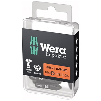 Wera Bit Impaktor 1/4 DIN 3126 C6,3 PZ2x25mm 10er Pack