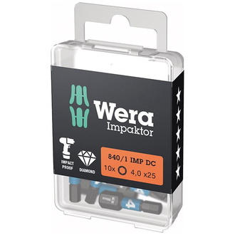 Wera Bit Impaktor 1/4" DIN 3126 C6,3 Innensechskant 4x25mm 10er Pack