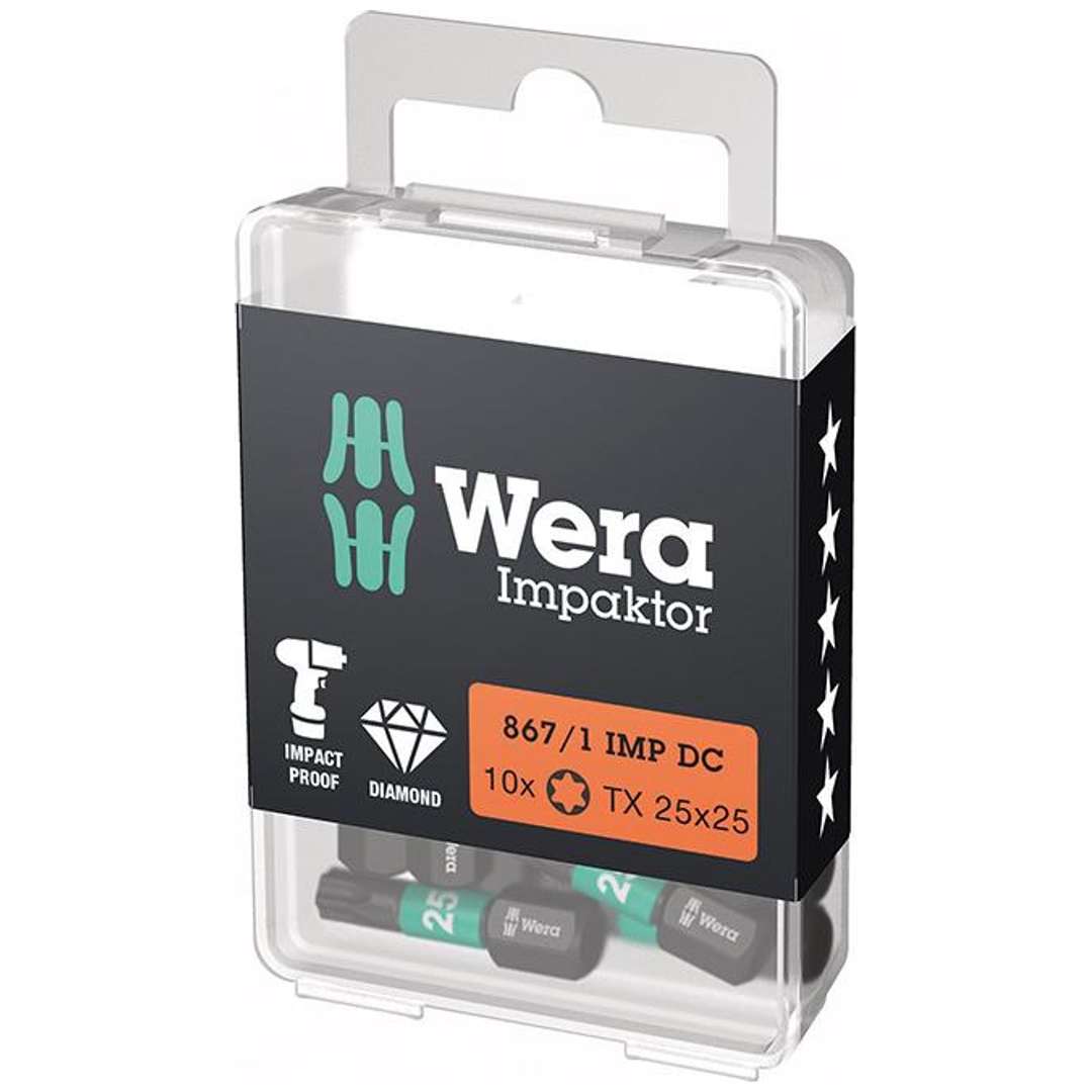 Wera Bit Impaktor 1/4 DIN 3126 C6,3 T25x25mm (VPE 10 Stück)
