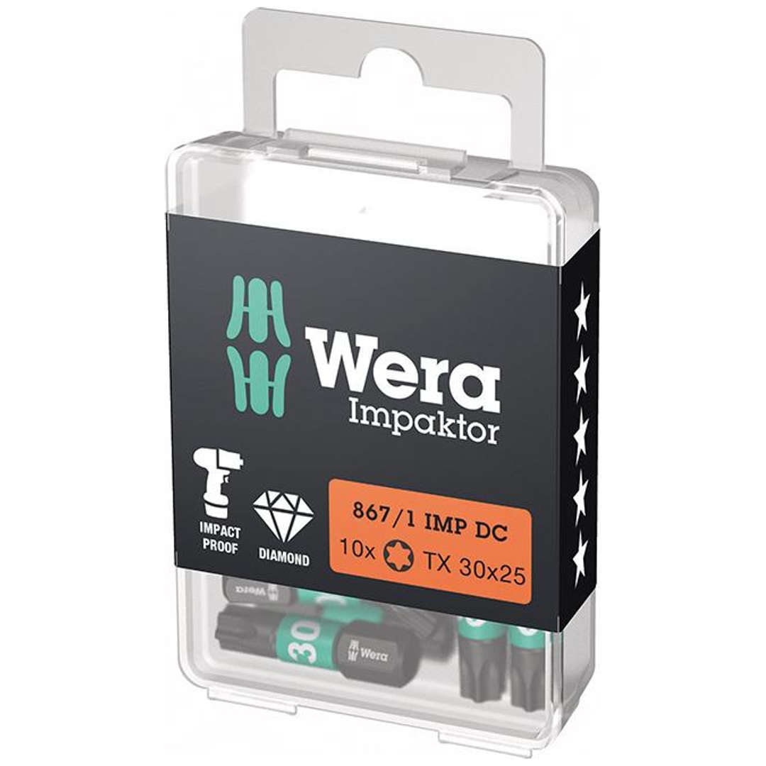 Wera Bit Impaktor 1/4 DIN 3126 C6,3 T30x25mm 10er Pack