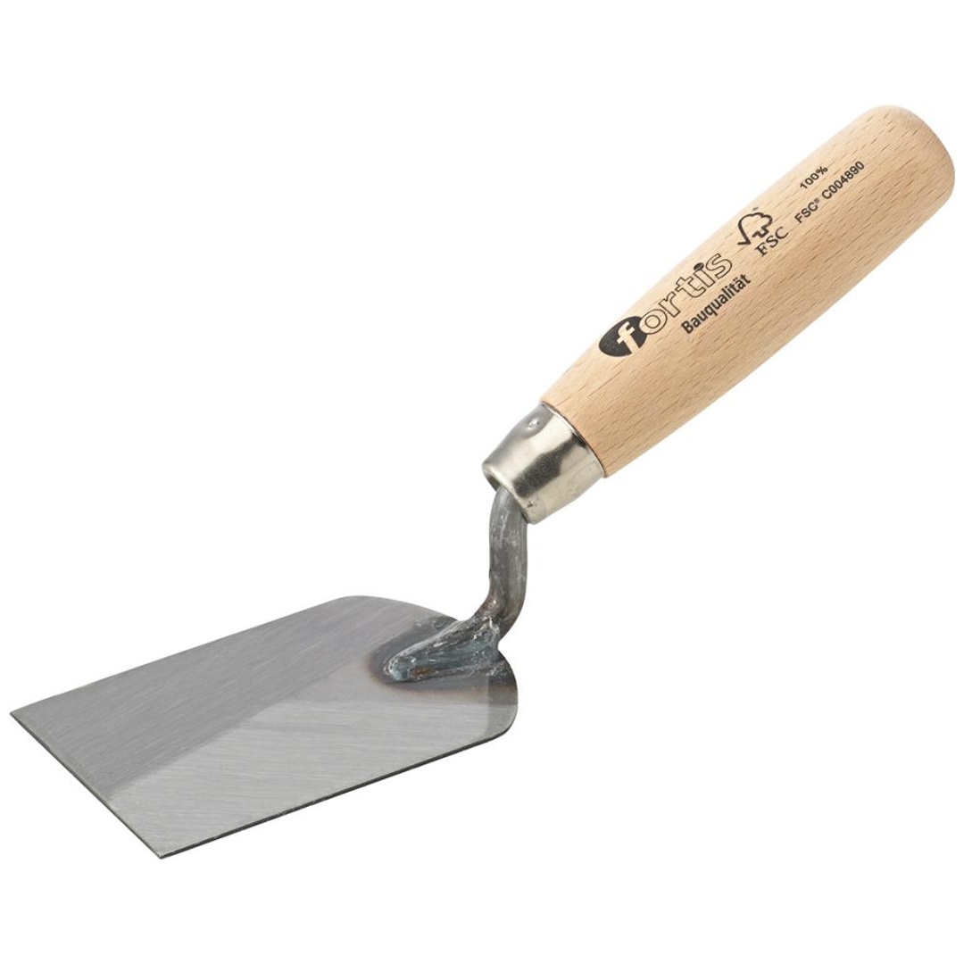 Fortis Stukkateurspachtel 60mm, g-Hals, Holzgriff