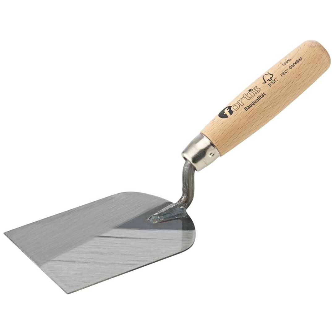 Fortis Stukkateurspachtel 80mm, g-Hals, Holzgriff