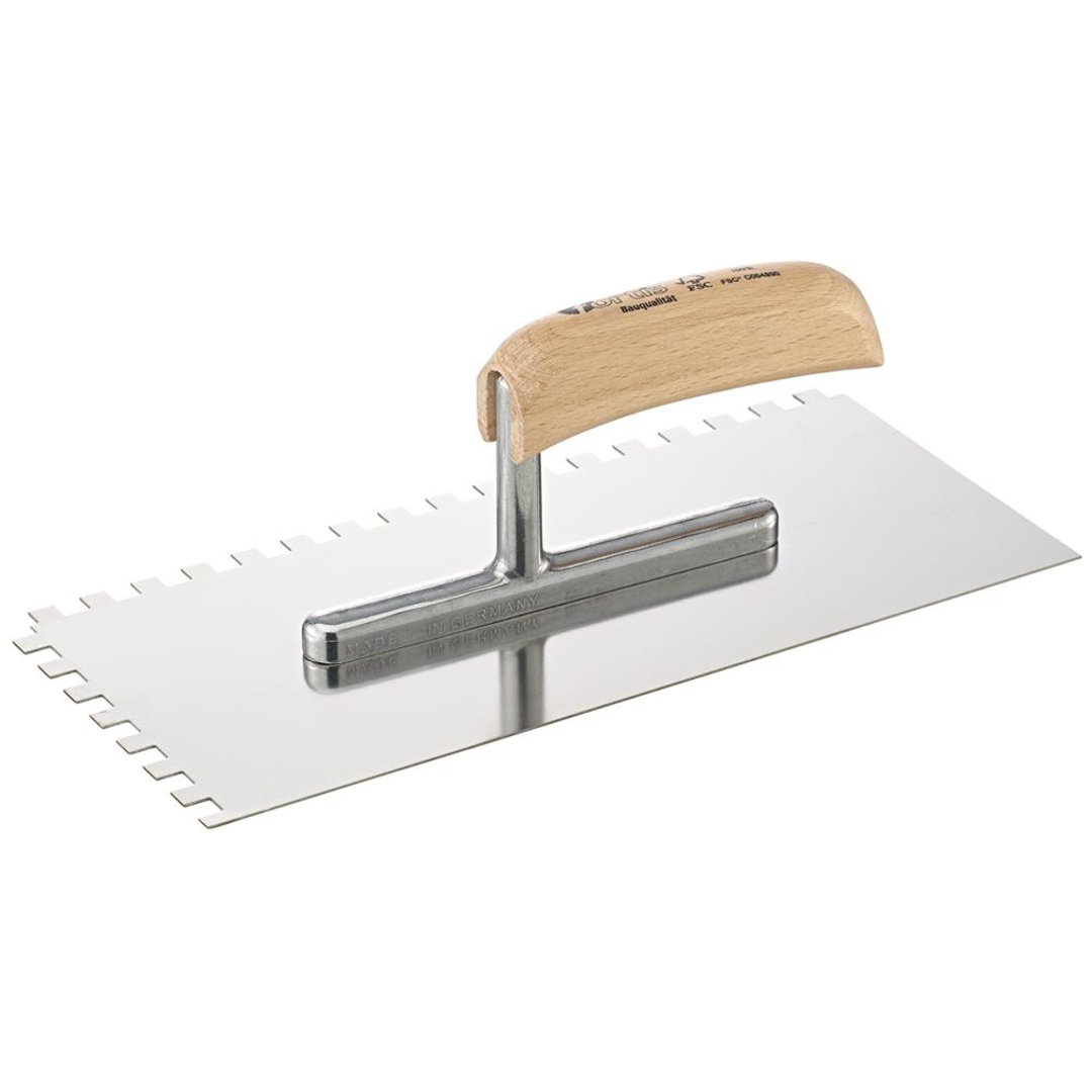 Fortis Glättekelle 280x130mm gezahnt 8x8mm rostfrei