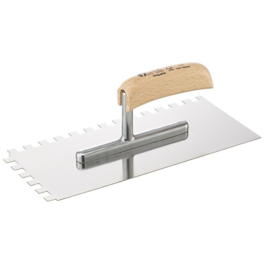 Fortis Glättekelle 280x130mm gezahnt 10x10mm rostfrei