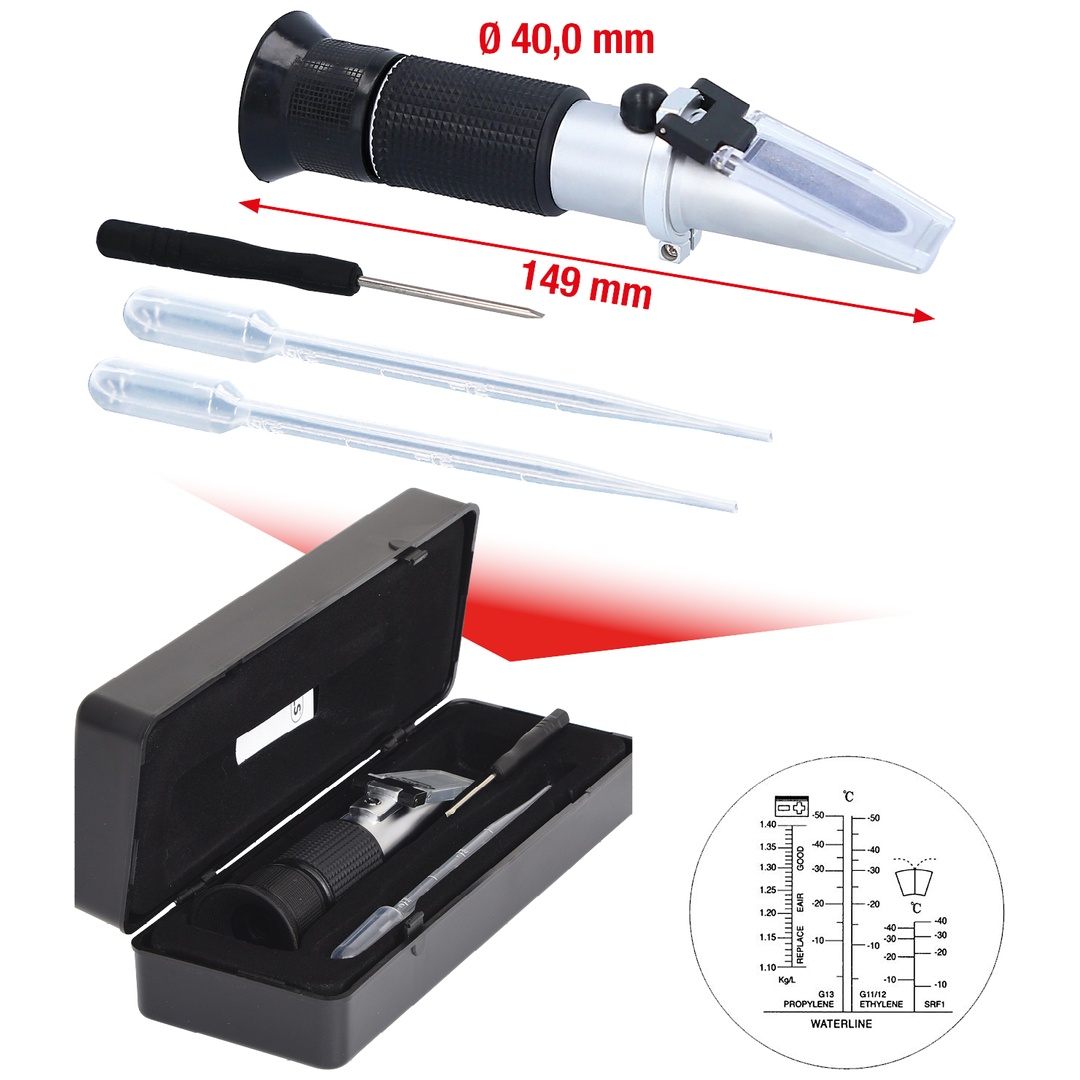 KS Tools Refraktometer Kühlflüssigkeit / Batteriesäure