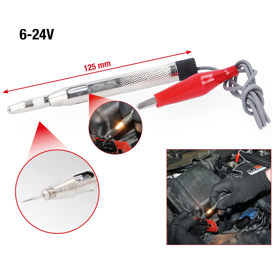 KS Tools 550.1504 Test Lamp, 6-24V