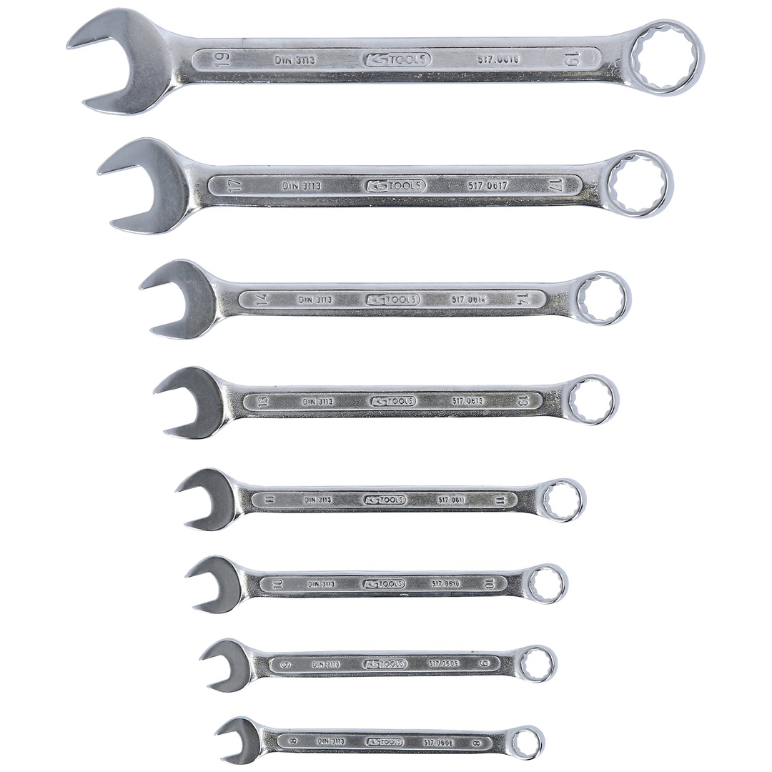 KS Tools Ringmaulschlüssel-Satz, abgewinkelt, 8-tlg 8-19 mm