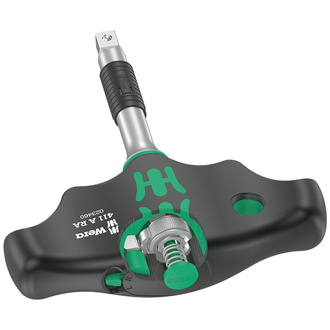 Wera 411 A RA Quergriff-Adapterschraubendreher mit Ratschenfunktion, 1/4", 1/4" x 45 mm