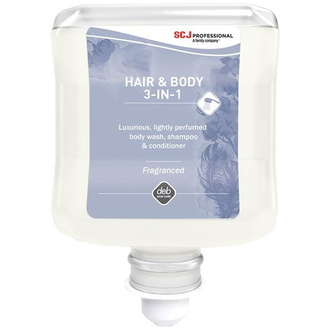 SC Johnson HAIR & BODY 3-IN-1 Duschcreme, Shampoo 1 l Kartusche