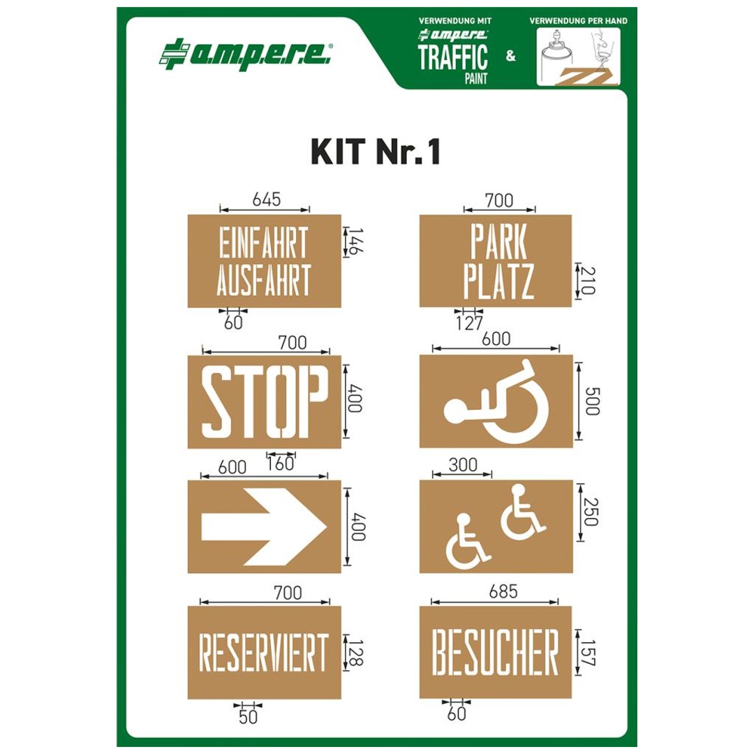 A.M.P.E.R.E. Schablonenset Schablonen KIT Nr. 1 p1666967