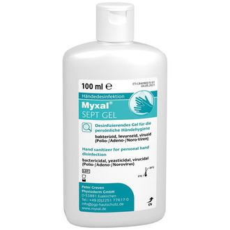 Physioderm Händedesinfektion Myxal Sept Gel, 100 ml Flasche