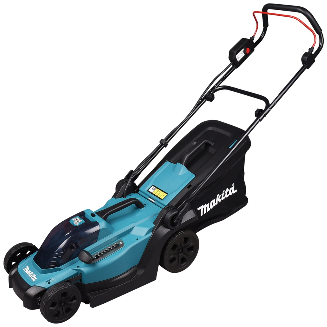 Makita Akku-Rasenmäher, 18V, 33 cm, 30 l, incl. 1x Akku 4 Ah, Schnellladegerät, Zubehör, Karton