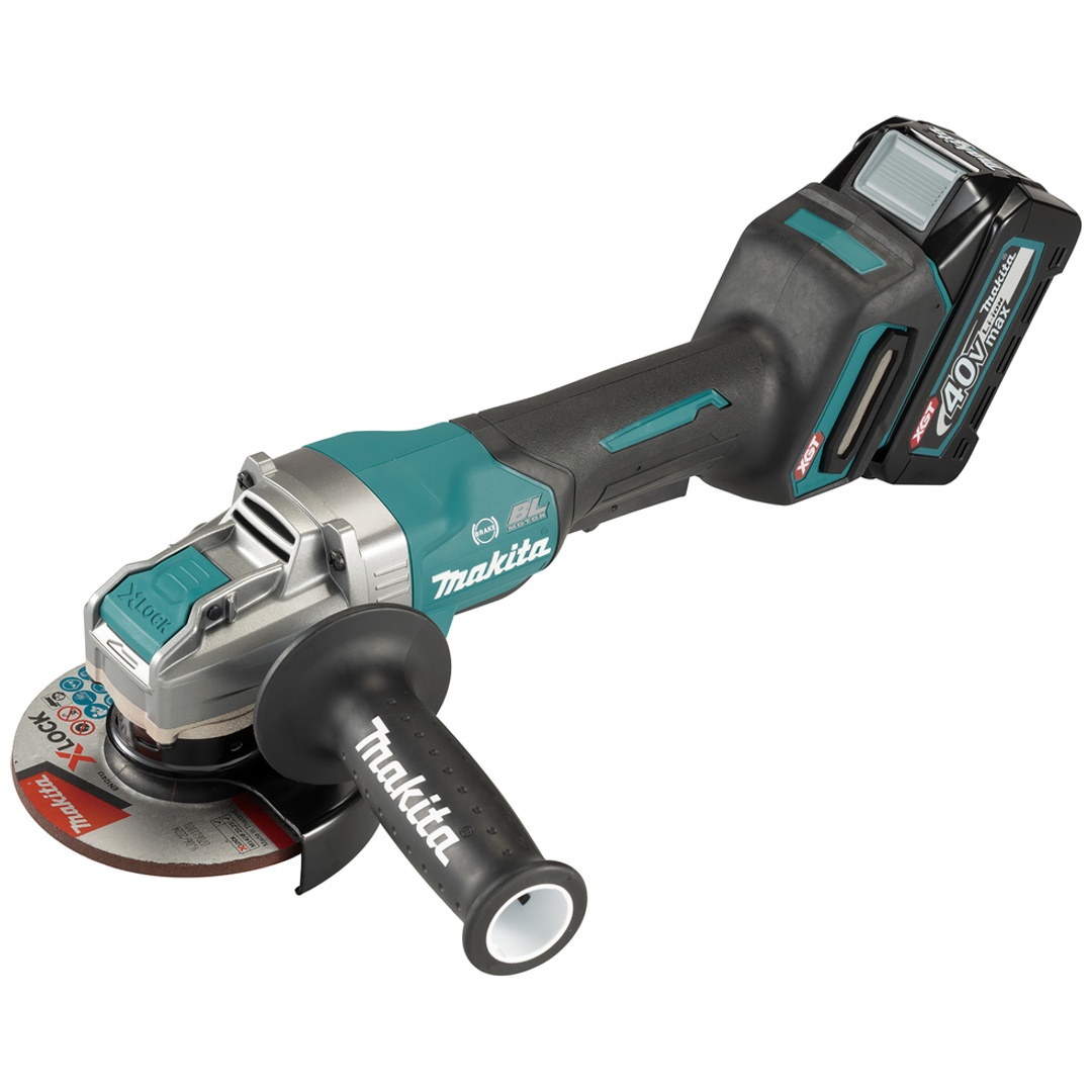 Makita Akku-Winkelschleifer GA047GZ, 40 V, incl. Schruppscheibe, Zubehör, Karton