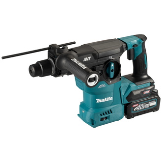 Makita Akku-Kombihammer HR008GM202, 40 V, SDS-plus, incl. 2x Akku 4 Ah, Schnellladegerät, Zubehör, Staubabsaugung DX10, Transportkoffer