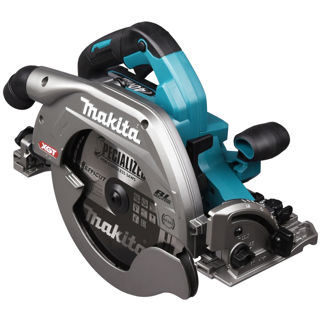 Makita Akku-Handkreissäge HS009GT201, 40 V, incl. 2x Akku XGT 5 Ah, Schnellladegerät, Zubehör, Transportkoffer