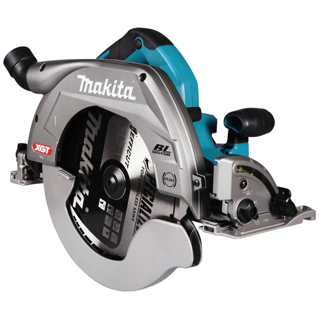 Makita Akku-Handkreissäge HS011GT201, 40 V, incl. 2x Akku XGT, 5 Ah, Schnellladegerät, Sägeblatt, Zubehör, Karton