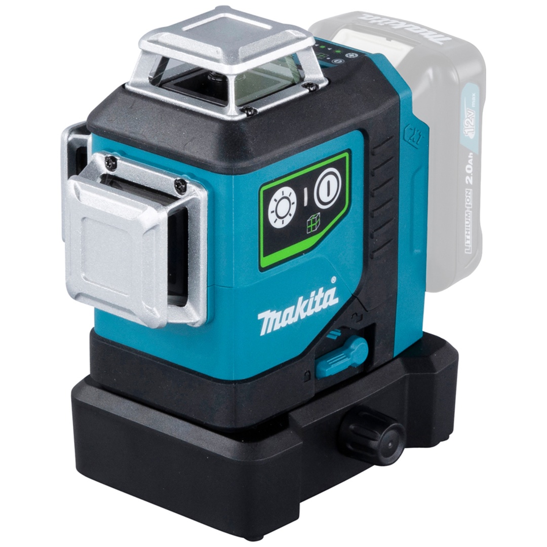 Makita Akku-Multilinienlaser, 360°-Kreuzlinienlaser mit grünem Laser, 12 V max., 10 m
