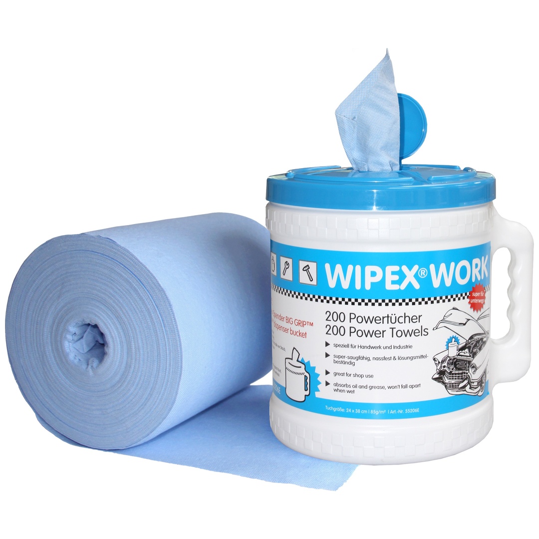 Big Grip Dispenser Bucket inkl. 1 Rolle blau L.380xB.240mm 200Abrisse