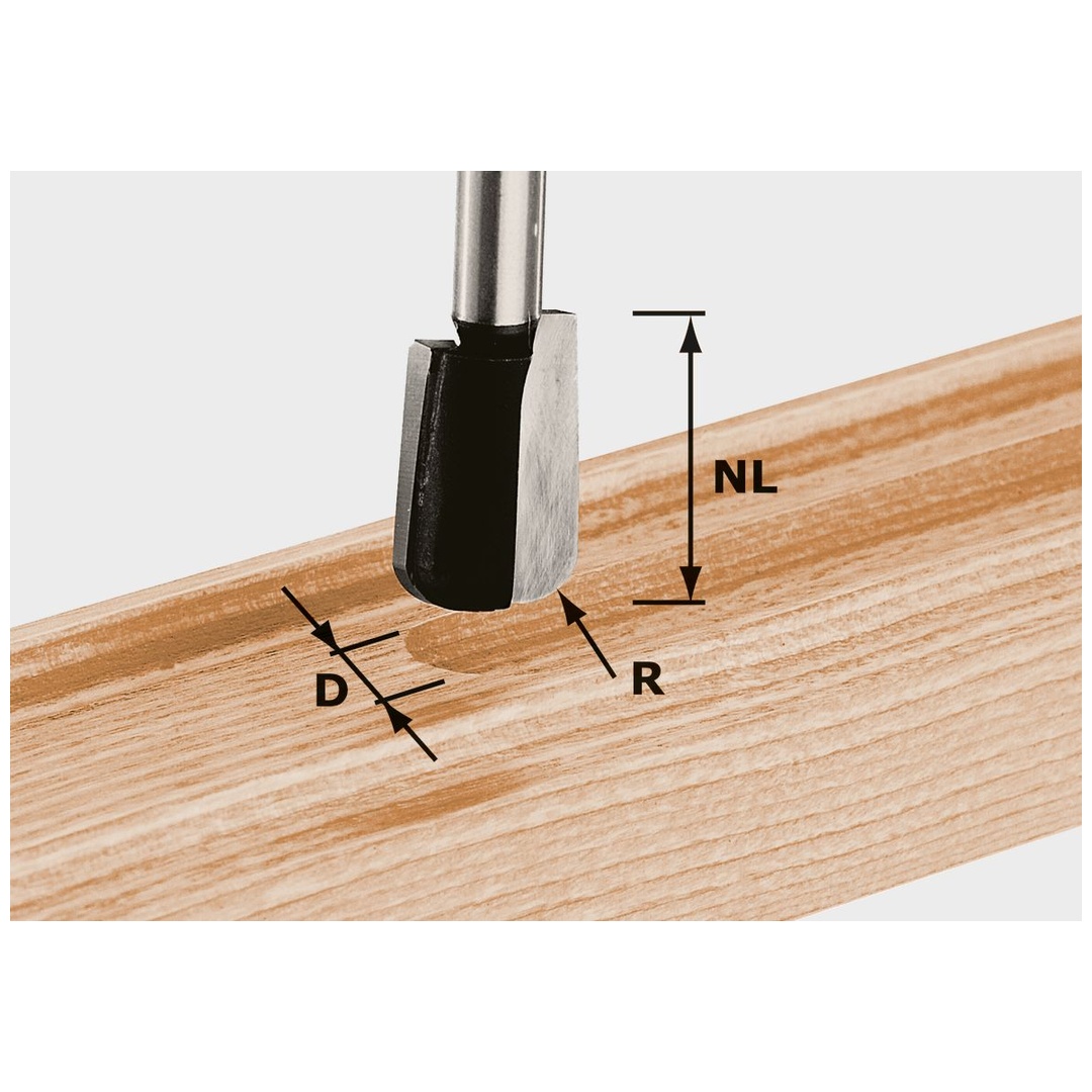 Fraise goulotte HW avec queue de 8mm FESTOOL HW S8 R5 - 490981