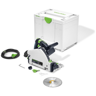 Festool Tauchsäge TS 55 FEBQ-Plus, incl. Kreissägeblatt, Zubehör, Systainer