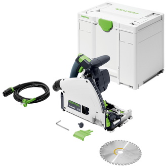 Festool Tauchsäge TS 60 KEBQ-Plus, incl. Kreissägeblatt, Zubehör, Systainer