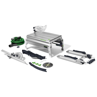 Festool Tischzugsäge CS 50 EBG PRECISIO, incl. 1x Kreissägeblatt, Absaug-Set, Zubehör, Karton