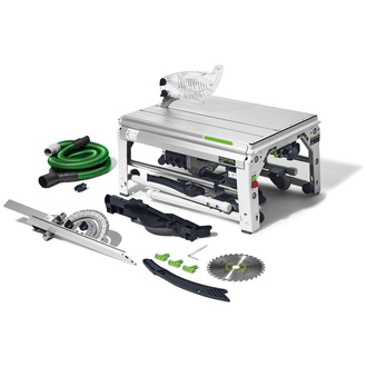 Festool Tischzugsäge CS 70 EBG PRECISIO, incl. 1x Kreissägeblatt, Absaug-Set, Zubehör, Karton