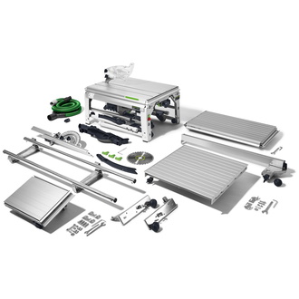 Festool Tischzugsäge CS 70 EBG-Set PRECISIO, incl. 1x Kreissägeblatt, Schiebetisch, Absaug-Set, Zubehör, Karton