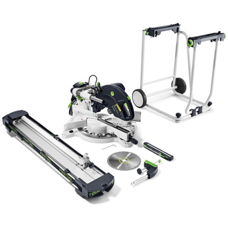 Festool Kapp-Zugsäge KS 120 REB-Set-UG KAPEX, incl. Sägebatt, Zubehör, Untergestell, Karton