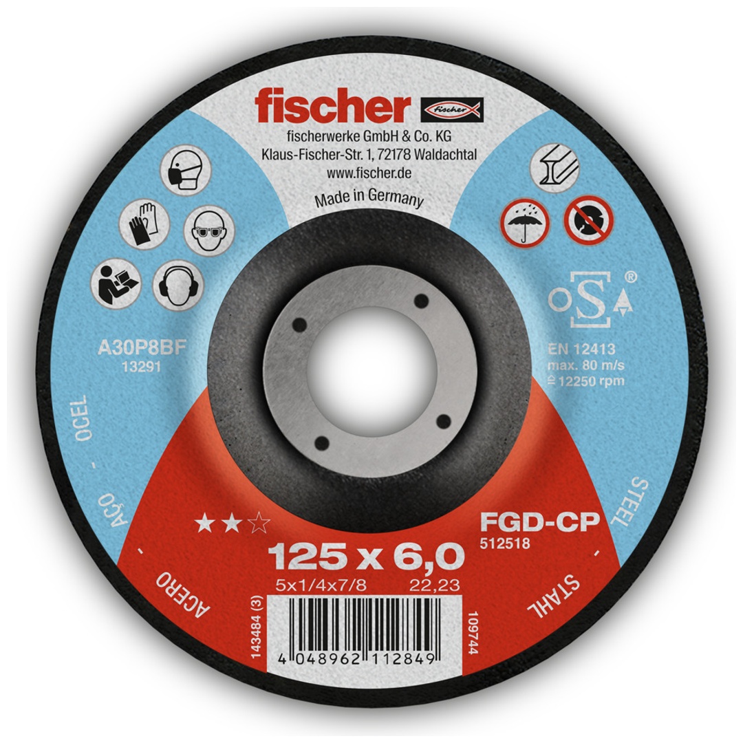 Fischer Schleifscheibe CP 6/180 gekröpft Carbon
