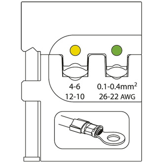 Gedore Modul-Einsatz für isolierte Kabelschuhe 0,1-0,4/4-6