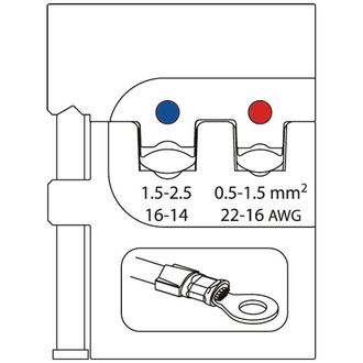 Gedore Modul-Einsatz für isolierte Kabelschuhe 0,5-1,5/1,5-2,5