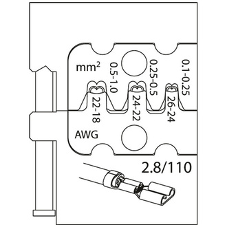 Gedore Modul-Einsatz für Flachsteckhülsen 2,8