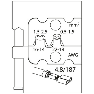 Gedore Modul-Einsatz für Flachsteckhülsen 4,8