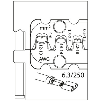 Gedore Modul-Einsatz für Flachsteckhülsen 6,3