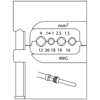 Gedore Modul-Einsatz für schwere Steckverbinder 1,5-4 mm