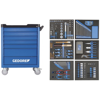 Gedore Werkzeugwagen workster mit Sortiment, 190-tlg.