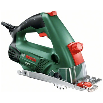 Bosch Mini-Handkreissäge PKS 16 Multi, incl. 2x Kreissägeblatt, Zubehör, Kunststoffkoffer